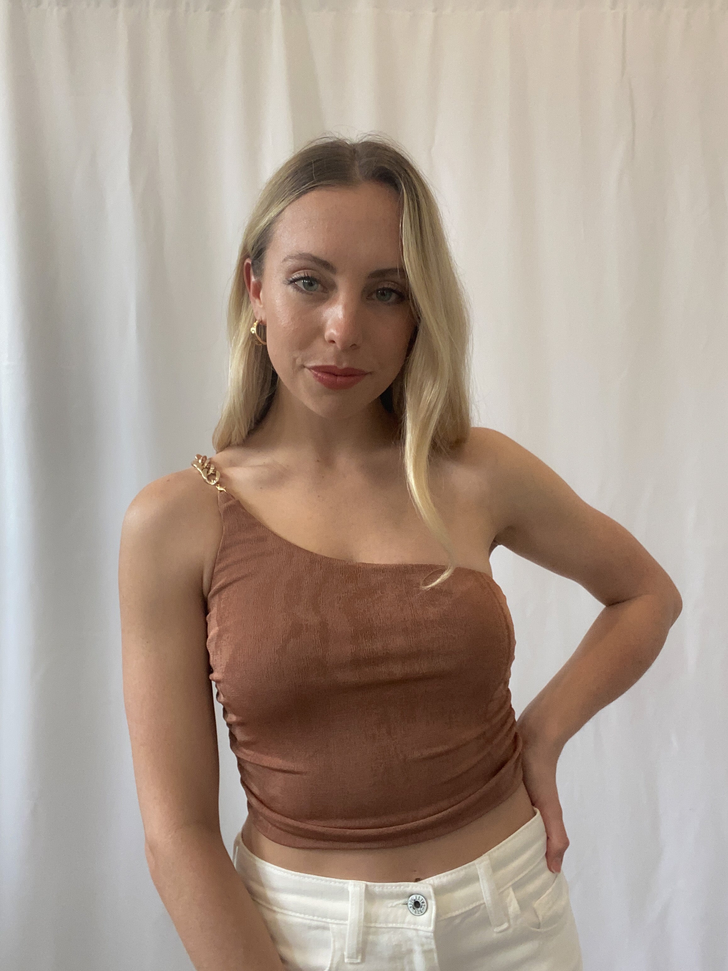 One Shoulder Crop Top