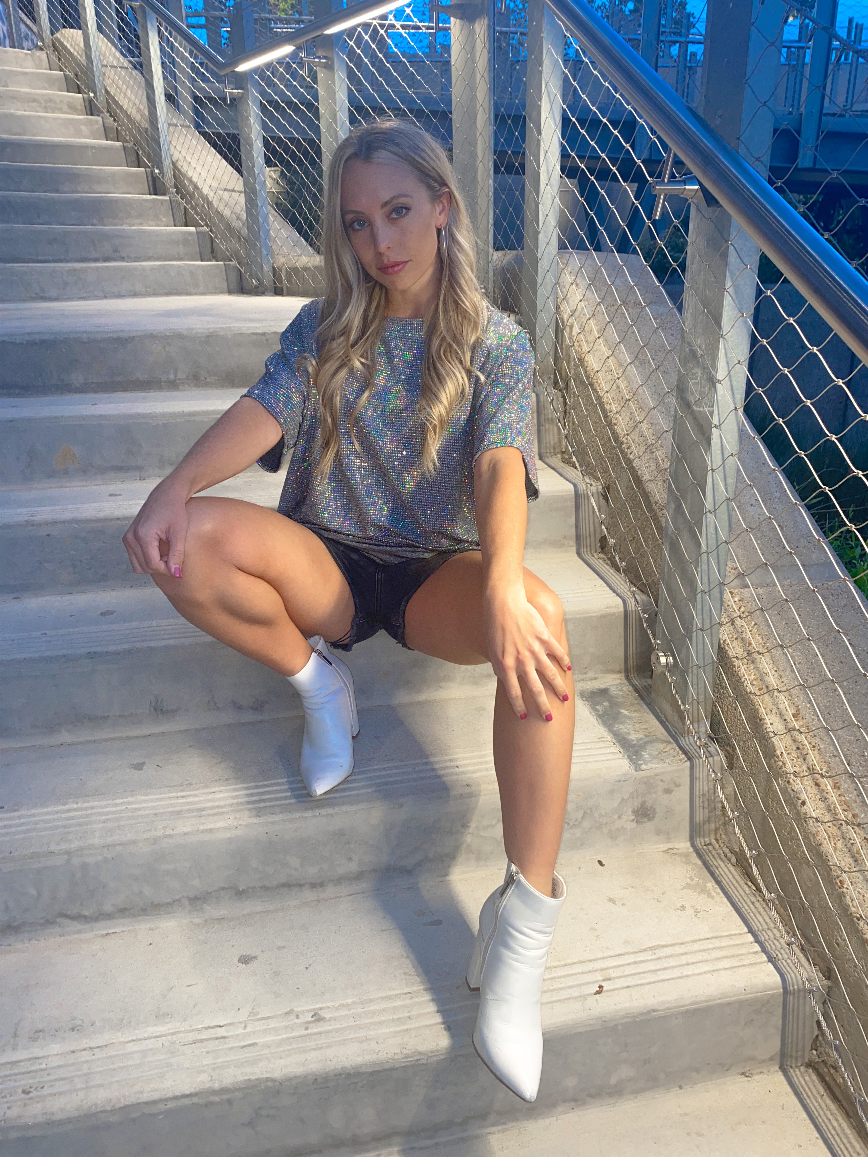 Iridescent Metallic T- Shirt