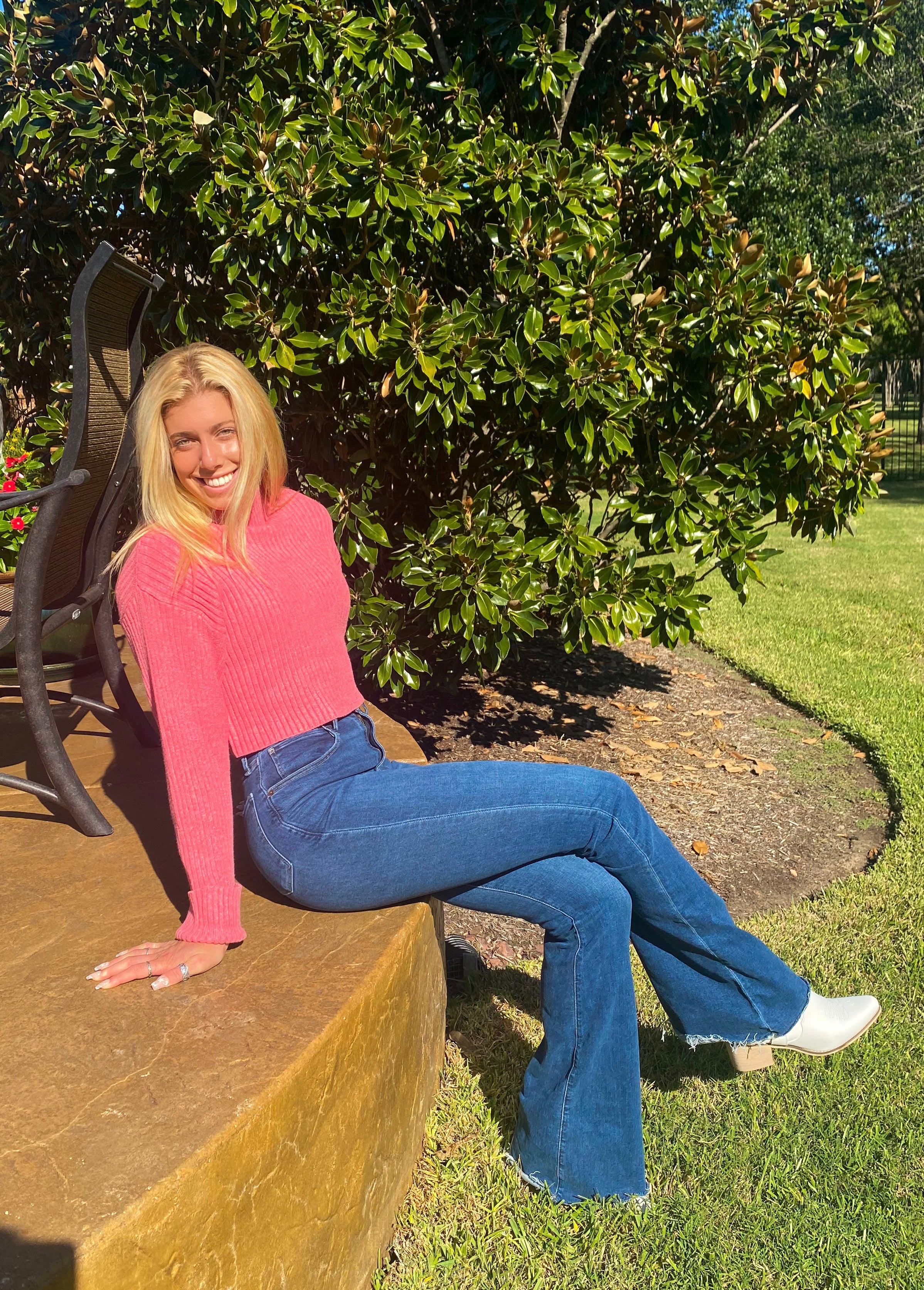 Pink Crop Sweater