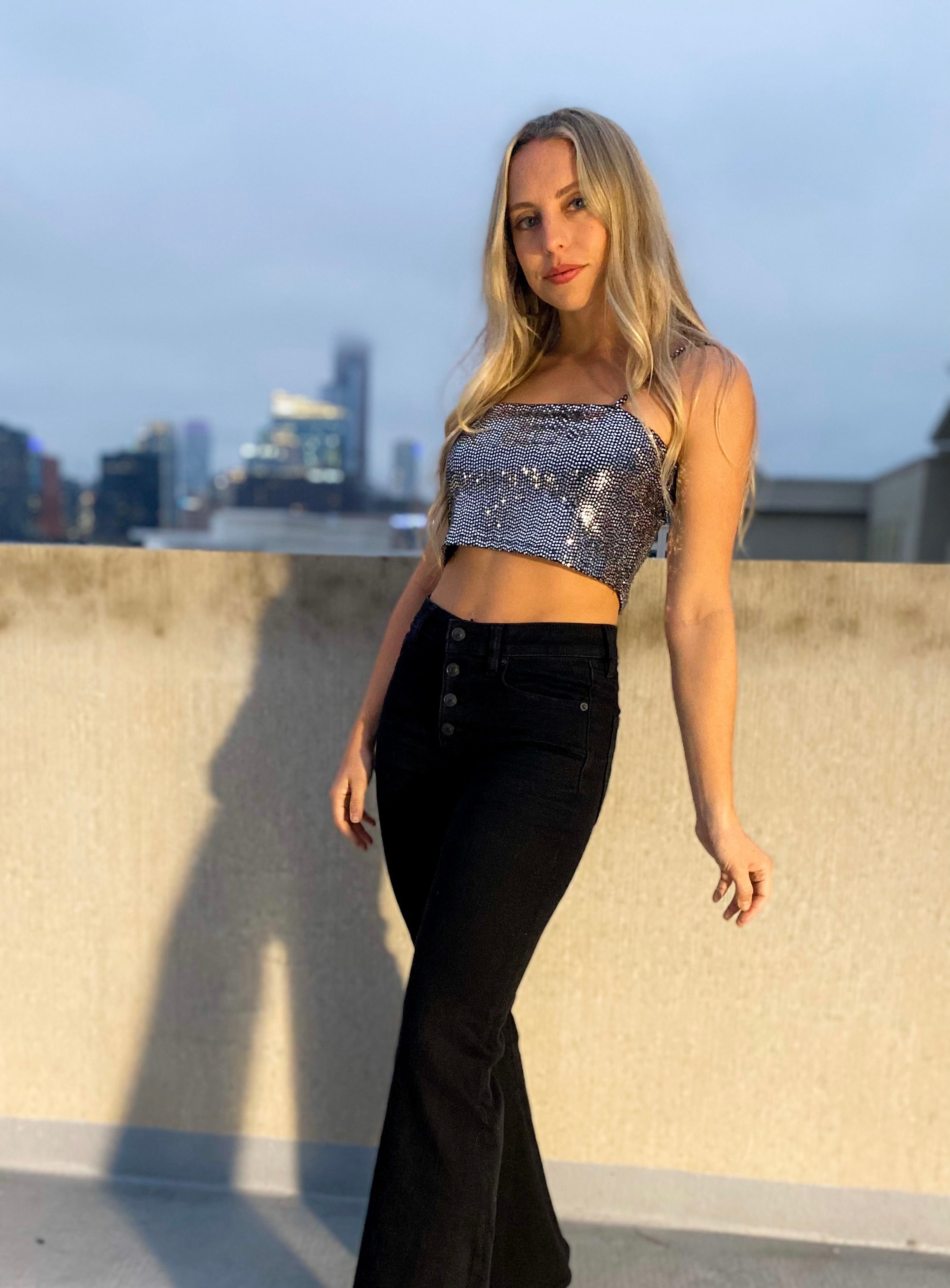 Metallic Crop Top