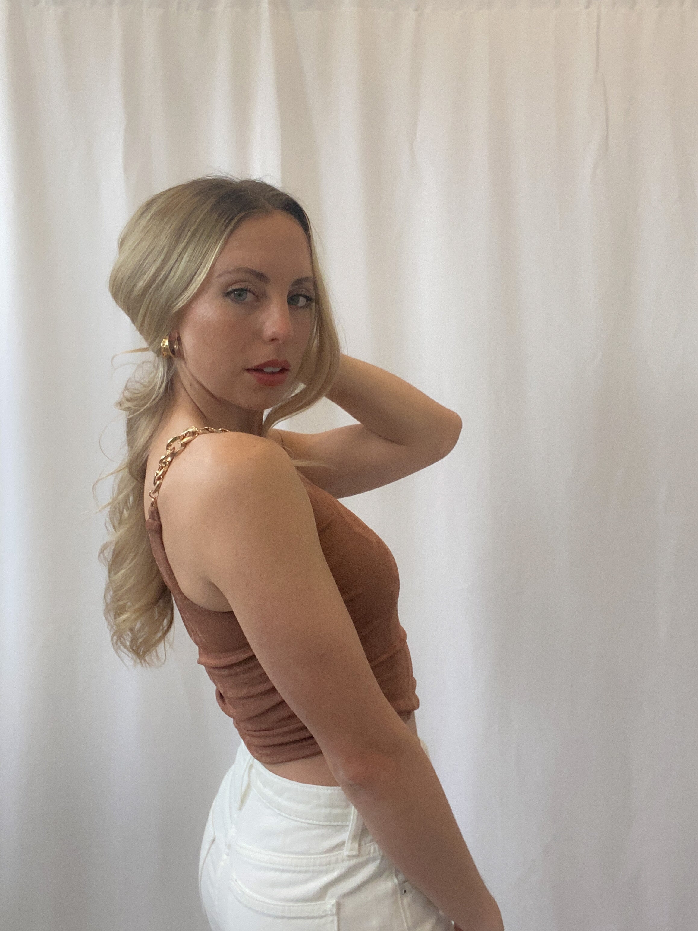 One Shoulder Crop Top